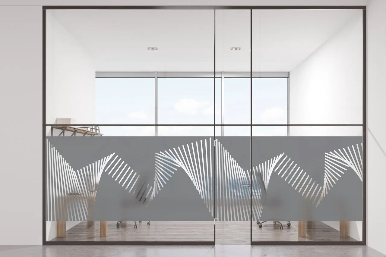 Vitrophanie Lignes Graphiques, vue 5 (simulation)